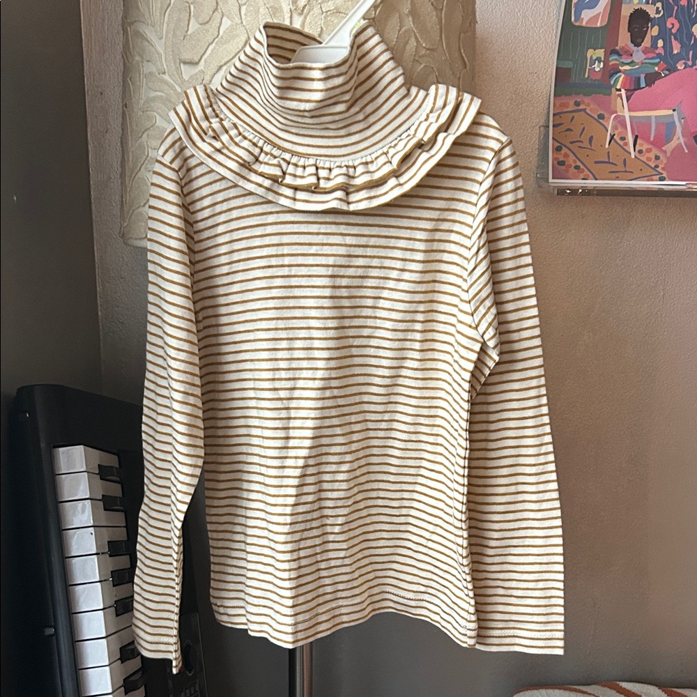 Emile & Ida gold striped turtleneck